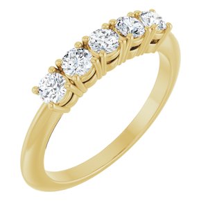 14K Yellow Gold 1/2 CTW Natural Diamond Anniversary Band