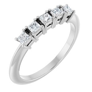 14K White Gold 1/3 CTW Natural Diamond Anniversary Band