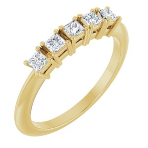 14K Yellow Gold 1/3 CTW Lab-Grown Diamond Anniversary Band