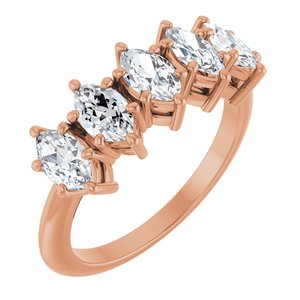 14K Rose Gold 1 1/2 CTW Lab-Grown Diamond Anniversary Band