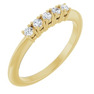 14K Yellow Gold 1/8 CTW Natural Diamond Anniversary Band