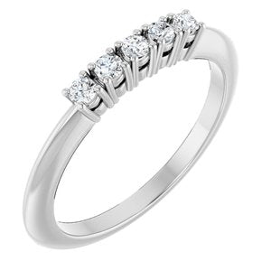 Platinum 1/8 CTW Natural Diamond Anniversary Band