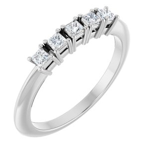 14K White Gold 1/4 CTW Natural Diamond Anniversary Band