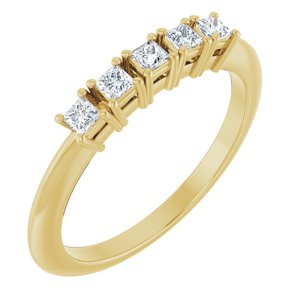 14K Yellow Gold 1/4 CTW Natural Diamond Anniversary Band