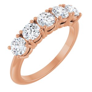 14K Rose Gold 1 1/3 CTW Lab-Grown Diamond Anniversary Band