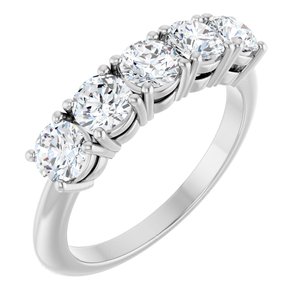 Platinum 1 1/3 CTW Natural Diamond Anniversary Band