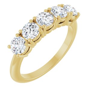 14K Yellow Gold 1 1/3 CTW Lab-Grown Diamond Anniversary Band
