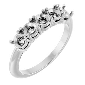 14K White Gold 1 CTW Lab-Grown Diamond Anniversary Band
