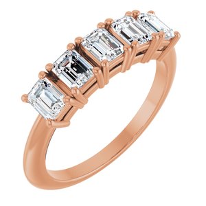 14K Rose Gold 1 1/4 CTW Lab-Grown Diamond Anniversary Band