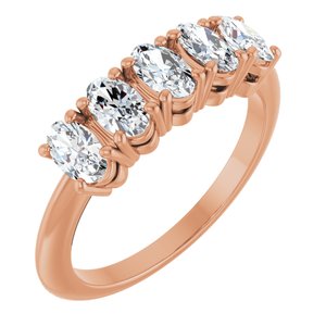 14K Rose Gold 1 1/6 CTW Natural Diamond Anniversary Band