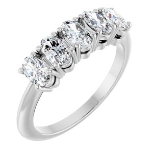 14K White Gold 9/10 CTW Lab-Grown Diamond Anniversary Band