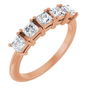 14K Rose Gold 3/4 CTW Natural Diamond Anniversary Band