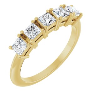 14K Yellow Gold 3/4 CTW Natural Diamond Anniversary Band