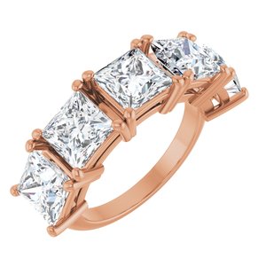 14K Rose Gold 7 CTW Lab-Grown Diamond Anniversary Band