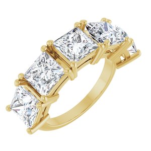 14K Yellow Gold 7 CTW Lab-Grown Diamond Anniversary Band