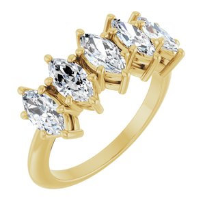 14K Yellow Gold 1 5/8 CTW Lab-Grown Diamond Anniversary Band