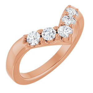 14K Rose Gold 1/2 CTW Lab-Grown Diamond Contour Band