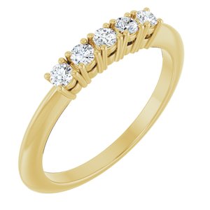 14K Yellow Gold 1/5 CTW Lab-Grown Diamond Anniversary Band