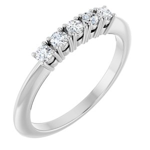 14K White Gold 1/5 CTW Lab-Grown Diamond Anniversary Band