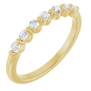 14K Yellow Gold 1/5 CTW Natural Diamond Anniversary Band