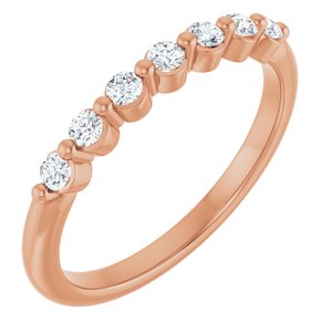 14K Rose Gold 1/5 CTW Natural Diamond Anniversary Band