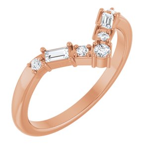 14K Rose Gold 1/6 CTW Lab-Grown Diamond Contour Band