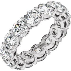 14K White Gold 4 3/8 CTW Lab-Grown Diamond Low Profile Eternity Band