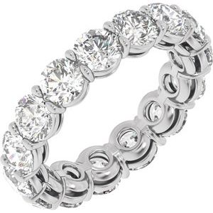 Platinum 4 3/4 CTW Natural Diamond Low Profile Eternity Band