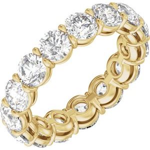 14K Yellow Gold 4 3/4 CTW Natural Diamond Low Profile Eternity Band
