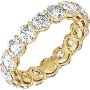 14K Yellow Gold 5 CTW Natural Diamond Low Profile Eternity Band
