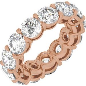 14K Rose Gold 8 CTW Natural Diamond Low Profile Eternity Band