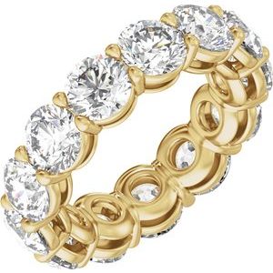 14K Yellow Gold 8 CTW Natural Diamond Low Profile Eternity Band