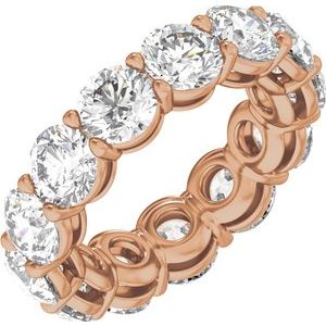 14K Rose Gold 8 CTW Natural Diamond Low Profile Eternity Band