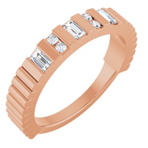14K Rose Gold 1/4 CTW Natural Diamond Anniversary Band