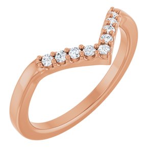 14K Rose Gold 1/8 CTW Lab-Grown Diamond Contour Band