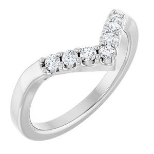 14K White Gold 1/6 CTW Lab-Grown Diamond Contour Band