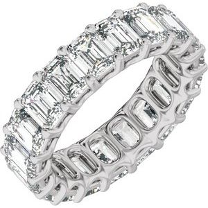14K White Gold 6 CTW Natural Diamond Low Profile Eternity Band