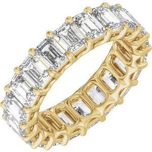 14K Yellow Gold 6 1/3 CTW Natural Diamond Low Profile Eternity Band
