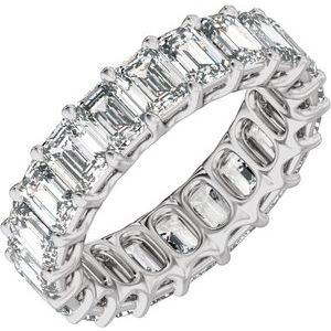 14K White Gold 6 1/3 CTW Natural Diamond Low Profile Eternity Band