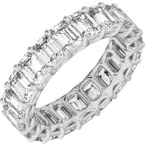 Platinum 6 1/3 CTW Natural Diamond Low Profile Eternity Band