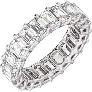 14K White Gold 6 5/8 CTW Natural Diamond Low Profile Eternity Band