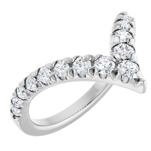 Platinum 1/2 CTW Lab-Grown Diamond Contour Band