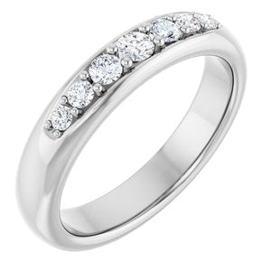 14K White Gold 1/3 CTW Natural Diamond Band