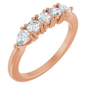 14K Rose Gold 1/2 CTW Lab-Grown Diamond Anniversary Band