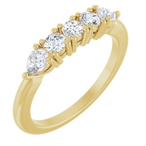 14K Yellow Gold 1/2 CTW Natural Diamond Anniversary Band