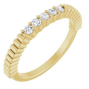 14K Yellow Gold 1/6 CTW Natural Diamond Anniversary Band