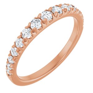 14K Rose Gold 1/2 CTW Natural Diamond Anniversary Band