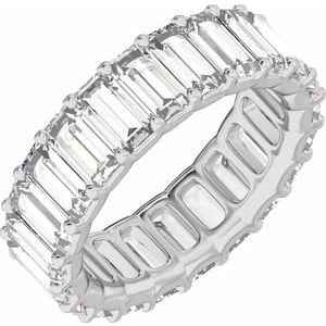 14K White Gold 4 3/8 CTW Lab-Grown Diamond Low Profile Eternity Band