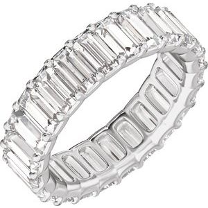 14K White Gold 4 3/4 CTW Lab-Grown Diamond Low Profile Eternity Band