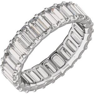 Platinum 5 CTW Lab-Grown Diamond Low Profile Eternity Band